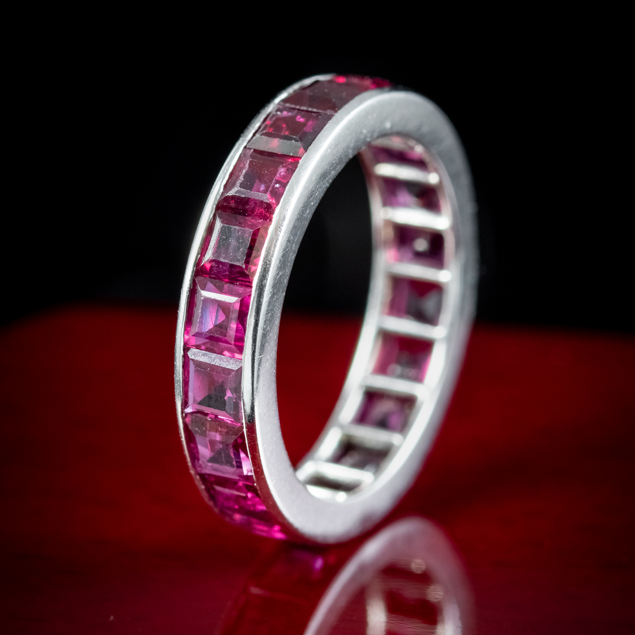 Art Deco Ruby Full Eternity Ring 3.60ct Of Ruby Circa 1920