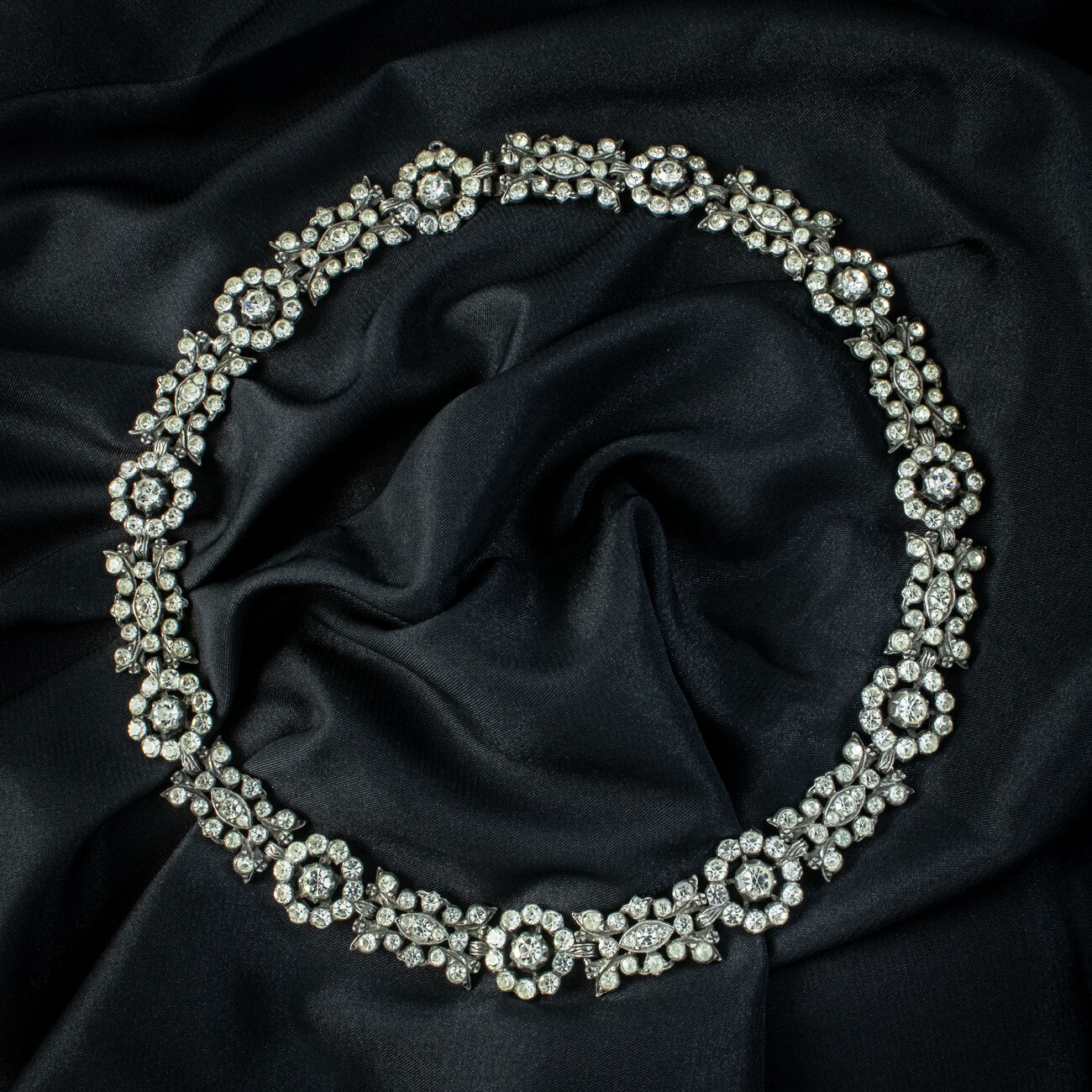 Antique Georgian Silver Paste Collar Necklace