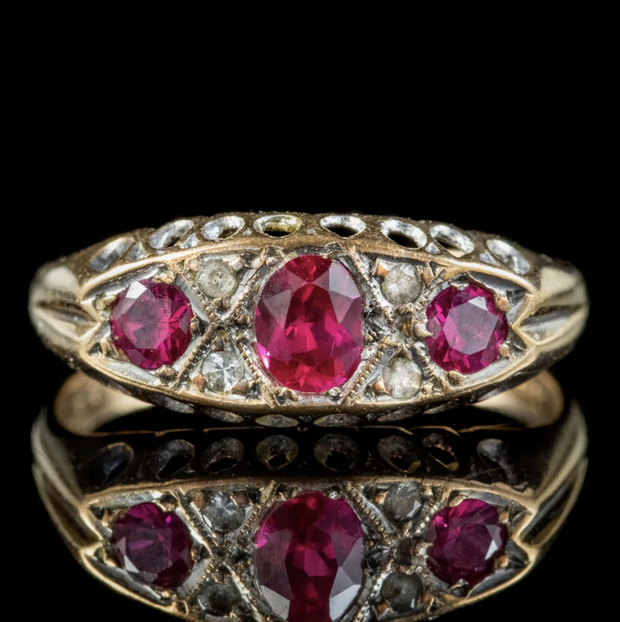 Vintage Ruby Diamond Ring 0.86ct Of Ruby Dated 1960