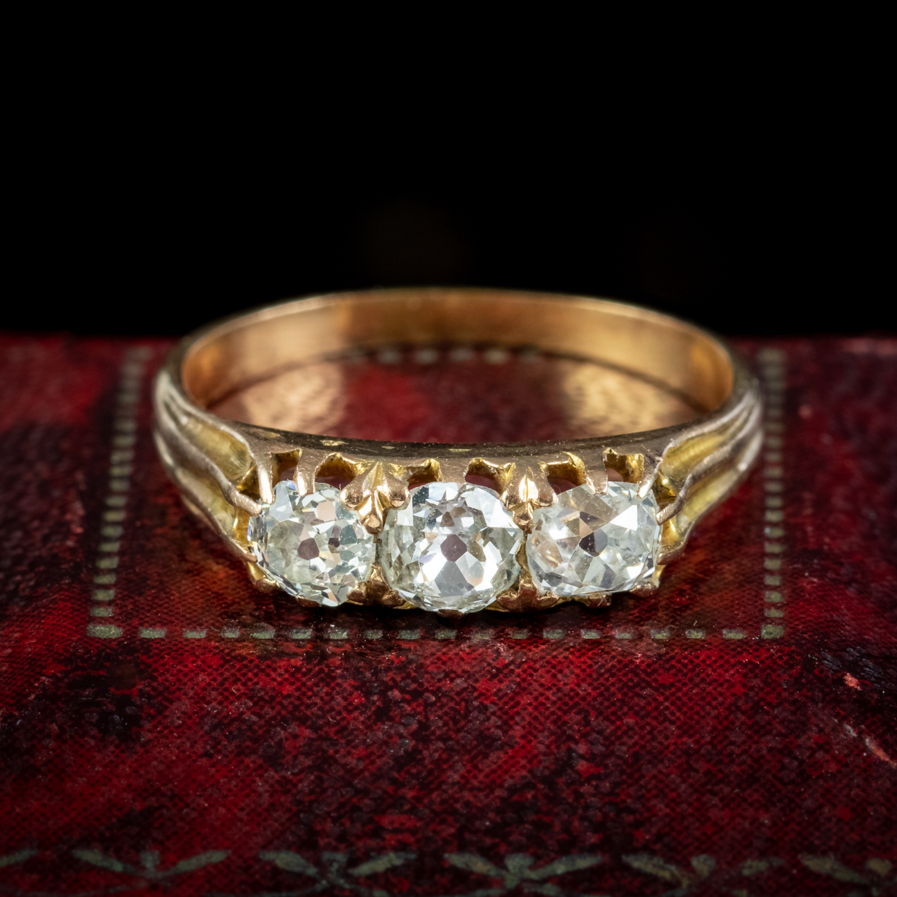 Antique Victorian Diamond Trilogy Ring 0.70ct Of Diamond Circa 1880