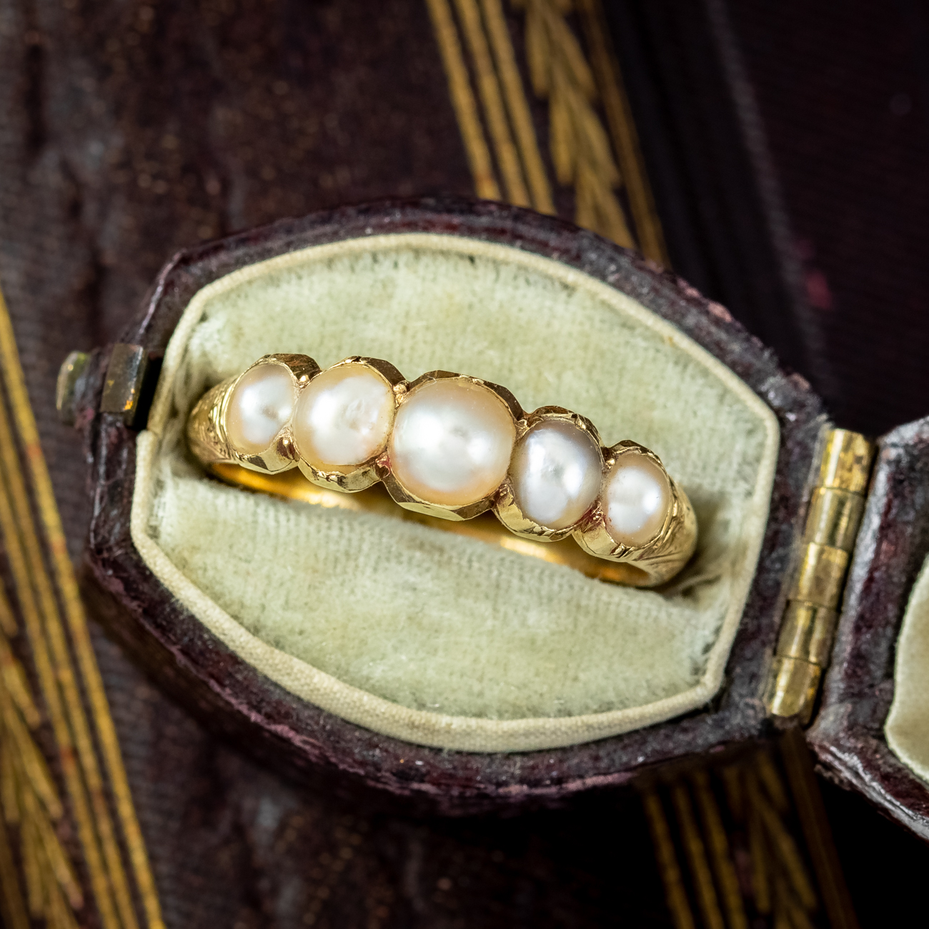 Antique Georgian Pearl Five Stone Ring