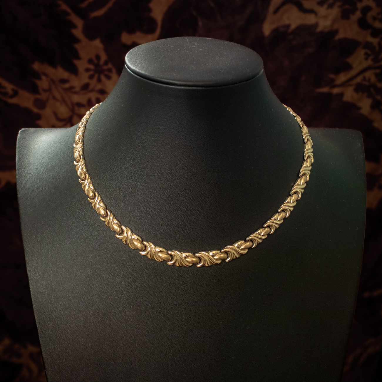 Vintage Gold Collar Necklace 9ct Gold