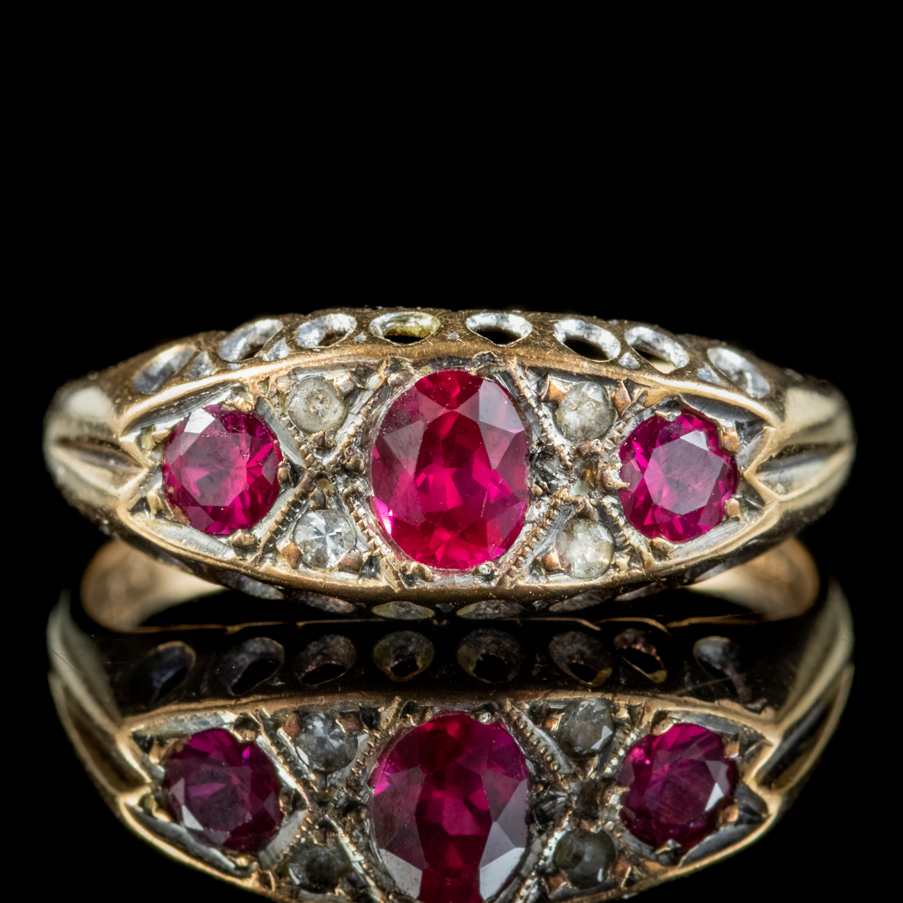 Vintage Ruby Diamond Ring 0.86ct Of Ruby Dated 1960