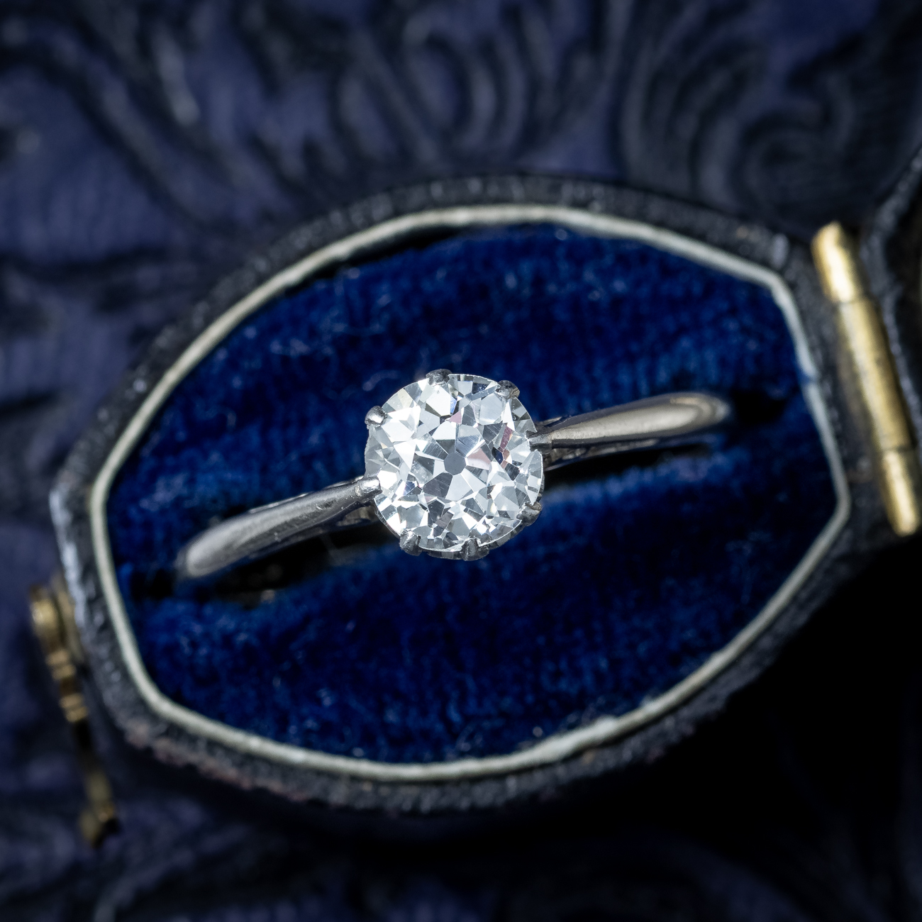 Antique Edwardian Diamond Solitaire Ring 0.80ct Diamond
