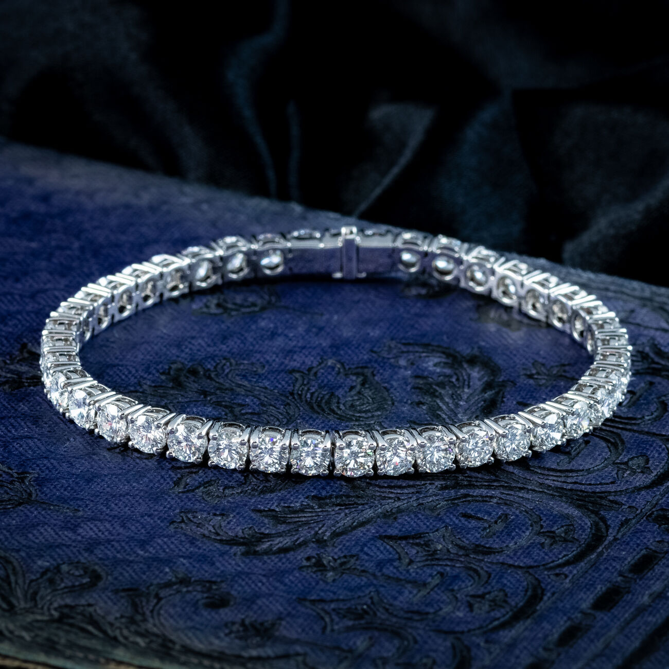 Art Deco Style Lab Grown Diamond Tennis Bracelet 12.56ct Total