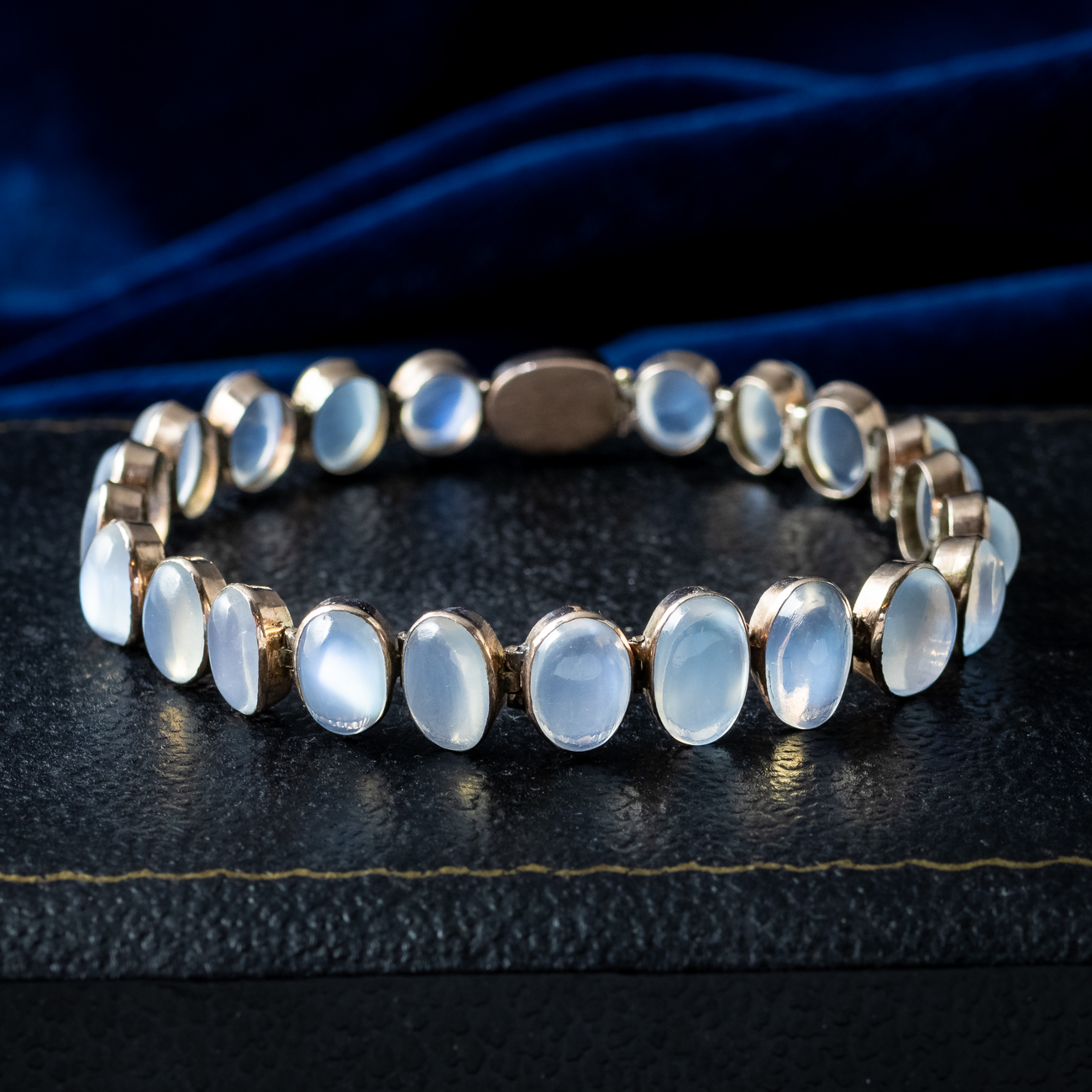 Antique Victorian Moonstone Bracelet 15ct Gold