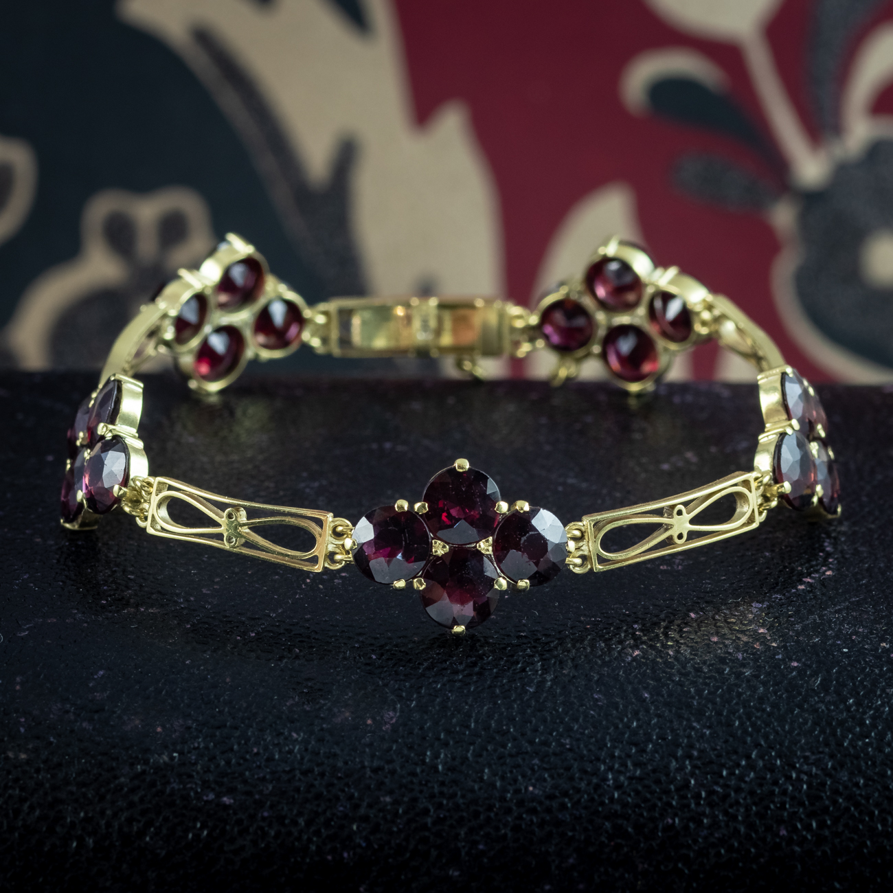 Antique Victorian Garnet Bracelet 9ct Gold