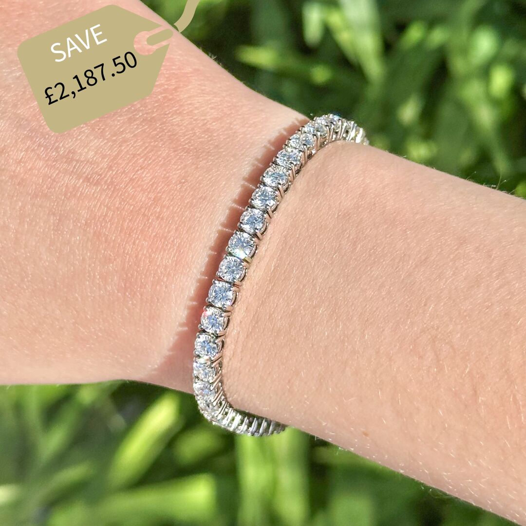 Art Deco Style Lab Grown Diamond Tennis Bracelet 12.56ct Total